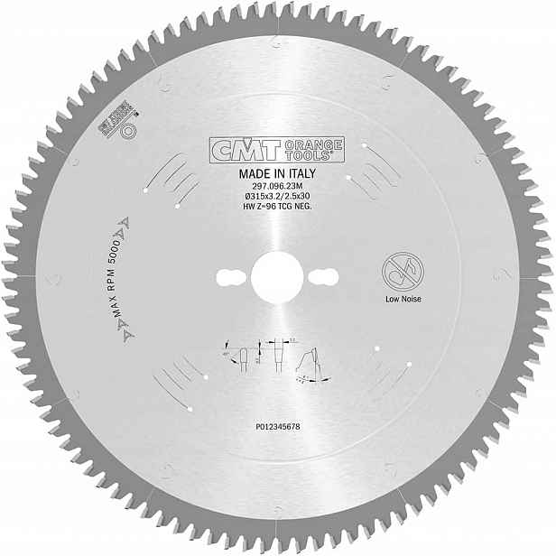Cmt Pila Hm pro hliník Pvc 315x30x96Z/ -6° Neg