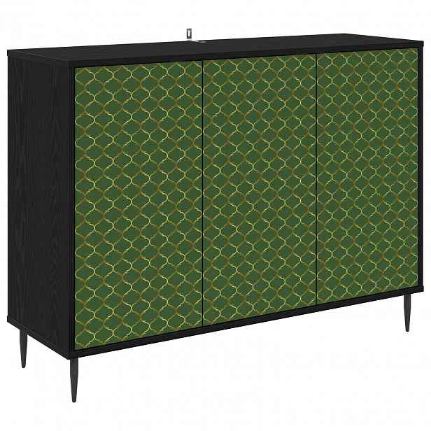 vidaXL Servírovací skříň GELEEN Černý dub 102 x 33 x 76 cm