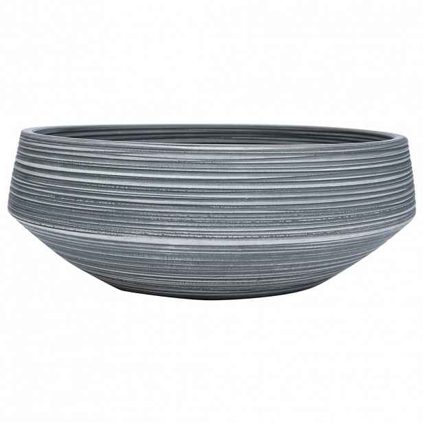 vidaXL Umyvadlo na desku šedé kulaté Φ 41 x 14 cm keramika