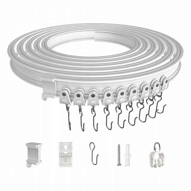 Allecto Elastická závěs garnýž 10 metrů Ideální do místností