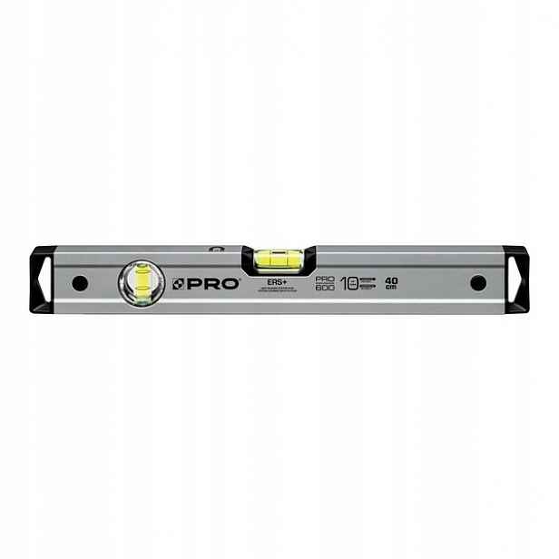 Eloxovaná vodováha PRO600 stříbrná s magnety 40 cm Pro