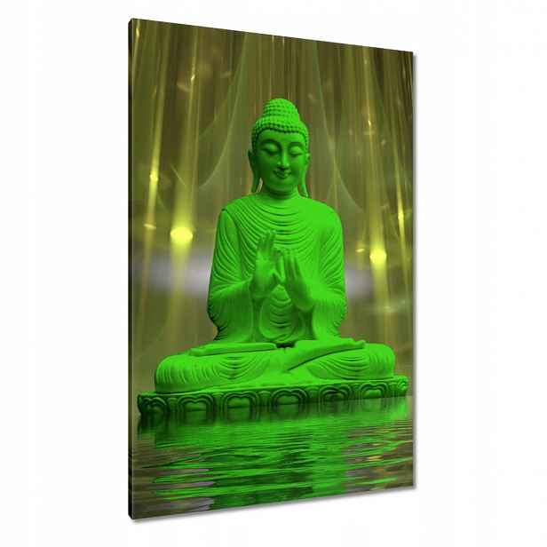 Obrazy 80x120 Zelený Buddha Buddhismus