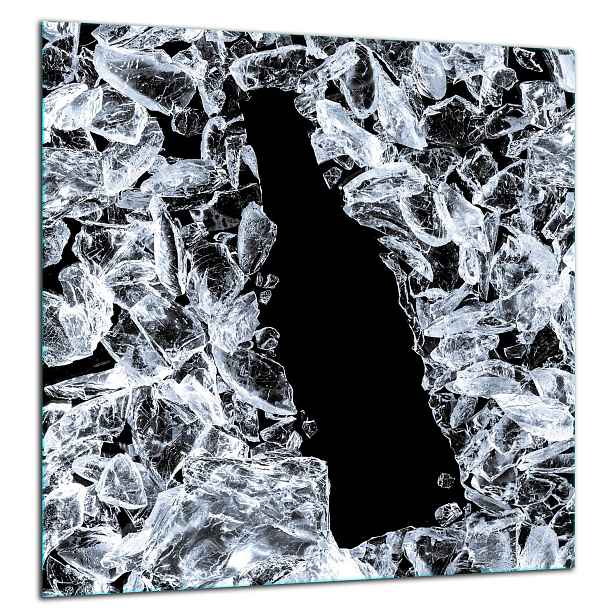 Ochranná Skleněná Deska Panel Lepidlo 60x65 Námraza