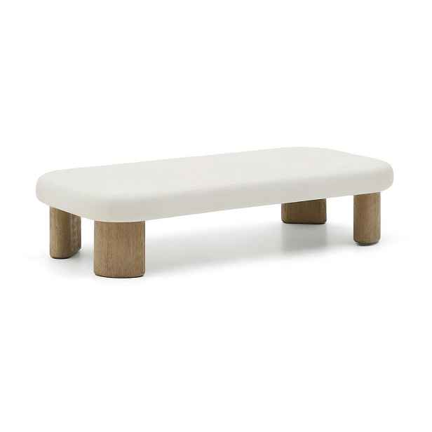 Zahradní konferenční stolek s betonovou deskou 70x140 cm Labra – Kave Home