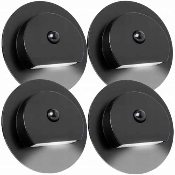 4X Led Schodišťová Lampa 230V, Lampa Na Schody, Senzor Pohybu Soumraku