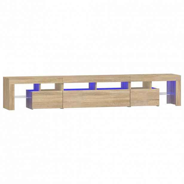 vidaXL TV skříňka s LED osvětlením dub sonoma 230x36,5x40 cm