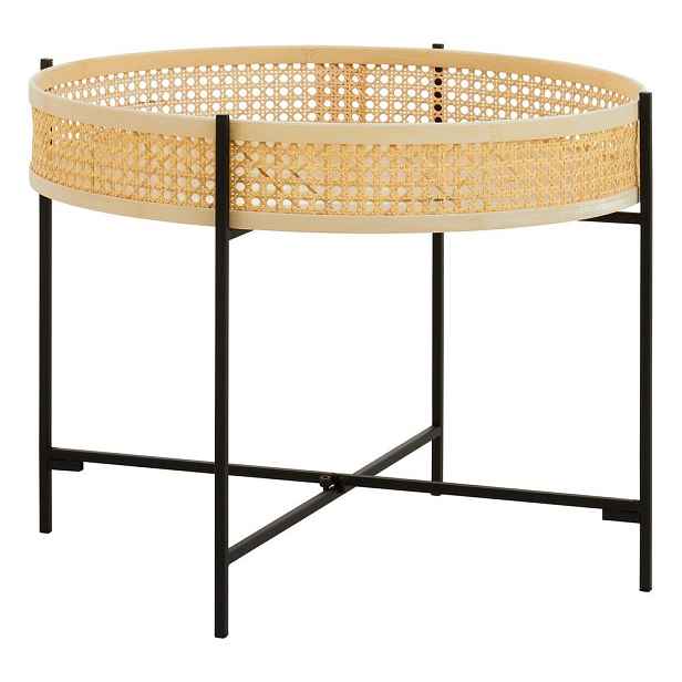 Ratanový kulatý konferenční stolek v přírodní barvě ø 60 cm Depok – Premier Housewares