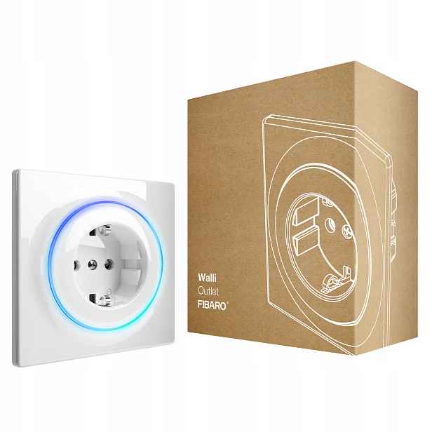 Fibaro FGWOF-011 Bílá Inteligentní zásuvka Walli Outlet Type F