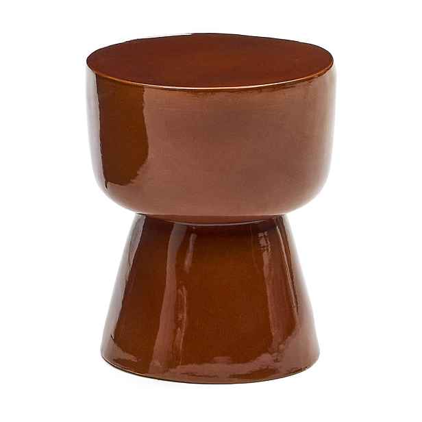 Keramický kulatý zahradní odkládací stolek ø 36 cm Mesquida – Kave Home