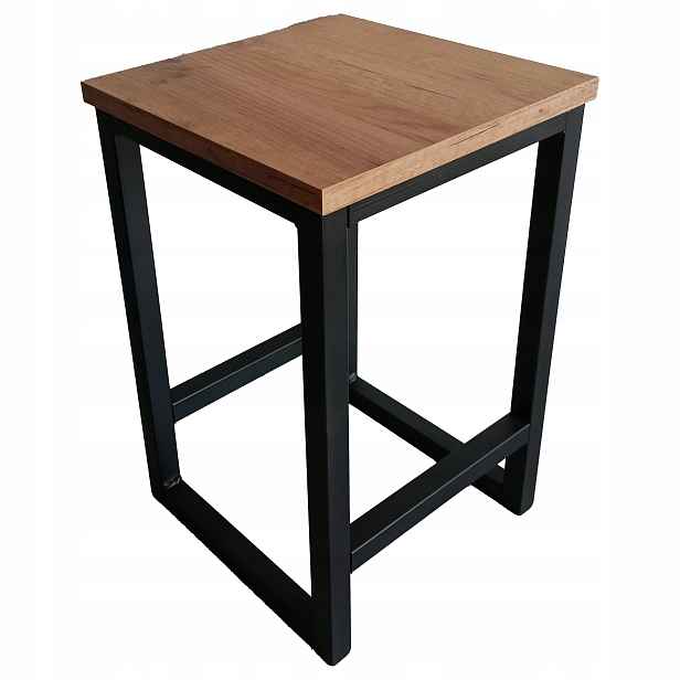 Kuchyňská stolička loft 47 cm kovová stolička industriální černá ocel