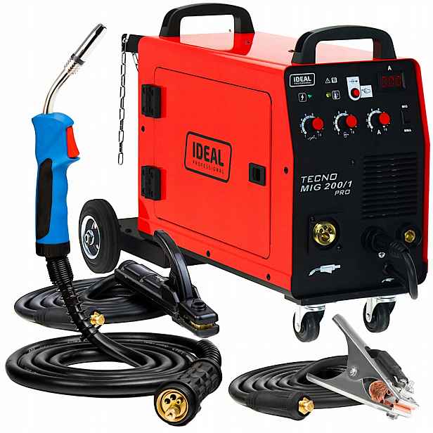 Migomat Poloautomatický Svařovací 230V Ideal Tecno Mig 200/1 Mma Pro Flux