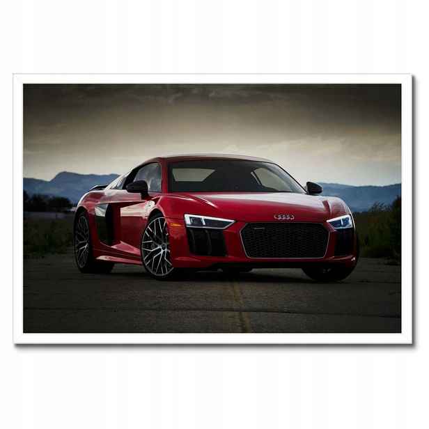 Plakáty v rámu 60x40 Červené Audi Quattro