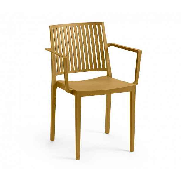 Jídelní židle BARS ARMCHAIR Rojaplast Hořčicová