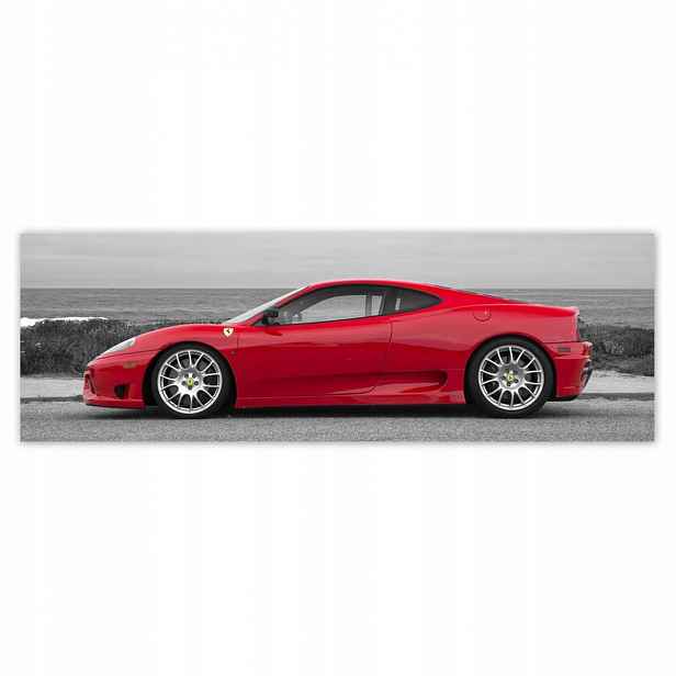 Plakáty 200x66 Červené ferrari na pláži