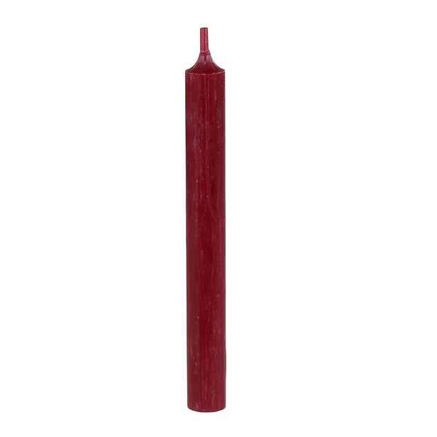 Červená úzká svíčka dinner red - Ø 2*18cm / 7h Chic Antique