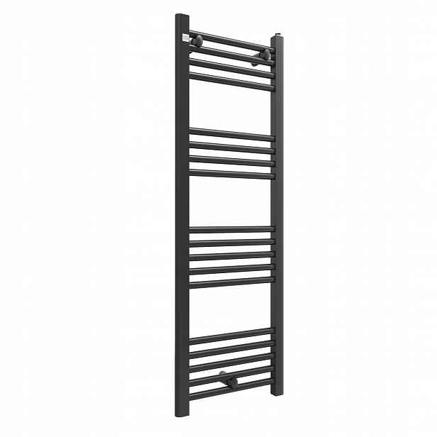 Koupelnový Radiátor Černý 120/40 cm Žebříkový Radiátor Moderní Puerto