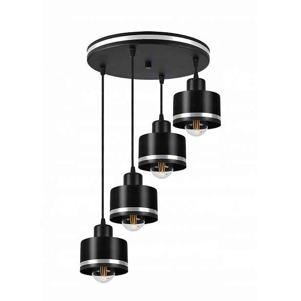 Lampa černá nastavitelná 4xE27 Wama Candellux