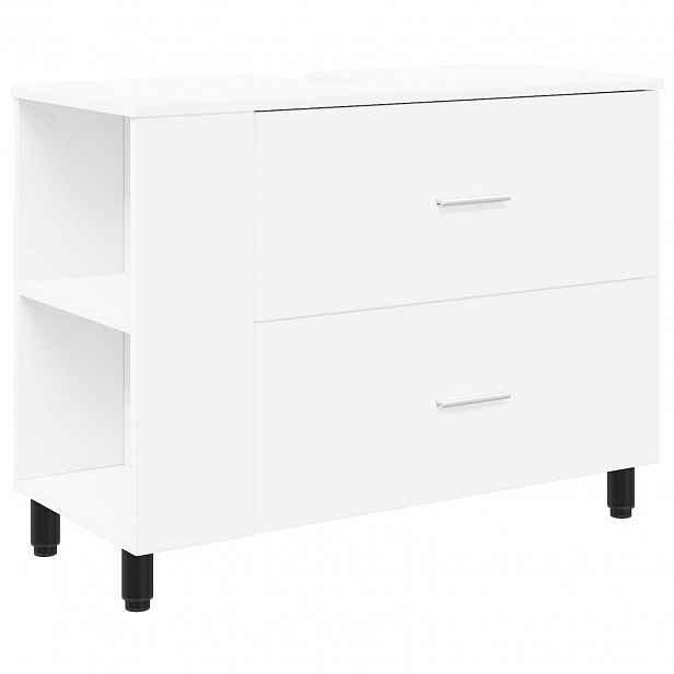 vidaXL Umývadlo do koupelny Bílá 80 x 35 x 60 cm Kompozitní dřevo