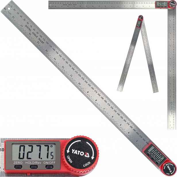 Elektronický Digitální Úhloměr Yato 500 MM 360° LCD YT-71005