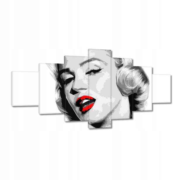 Obrazy 210x100 Marilyn červené rty