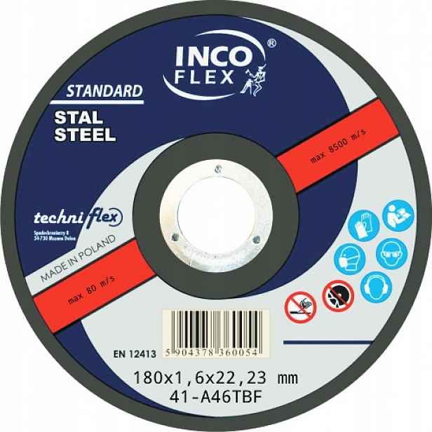 180x1,6x22,23 Kotouč Incoflex Standard Ocel Komplet 25 ks