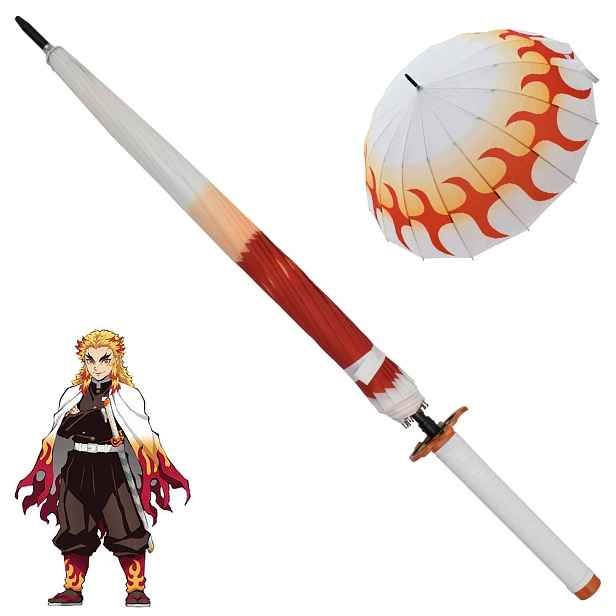 Anime deštník Kyojuro Rengoku "rengoku Flames" Demon Slayer