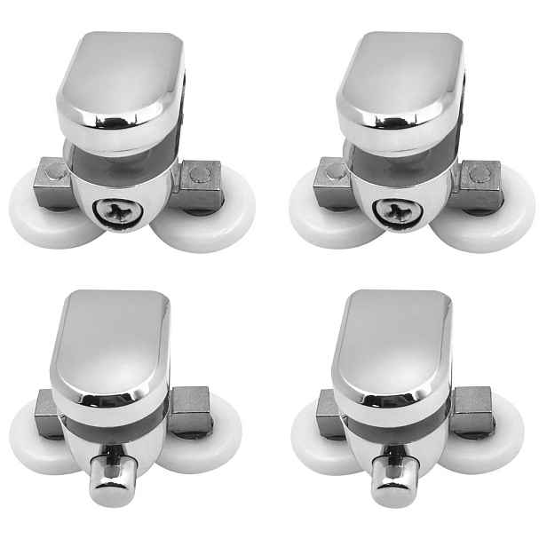 Aqualine Set pojezdů 2ks horních a 2ks  spodních, chrom