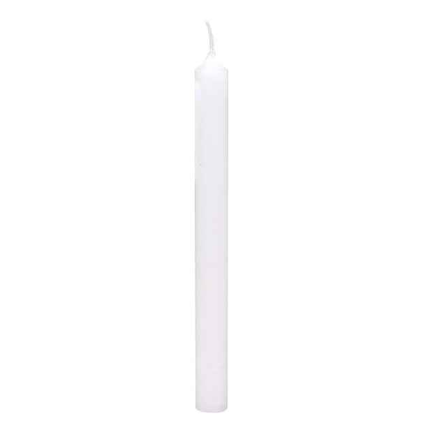 Bílá úzká svíčka dinner white - Ø 2*18cm / 7h Chic Antique