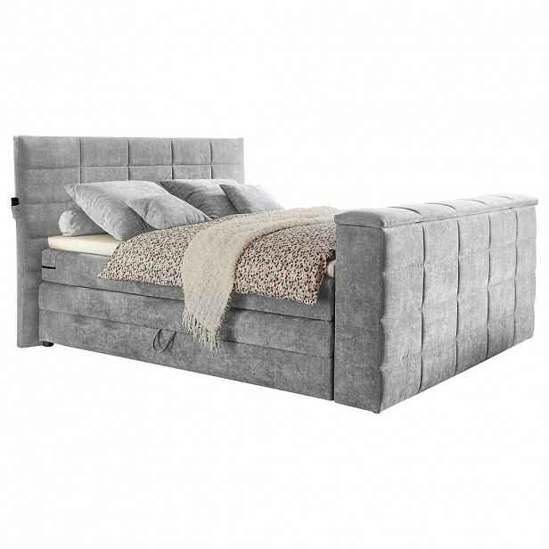 Carryhome POSTEL BOXSPRING, 180/200 cm, barvy stříbra