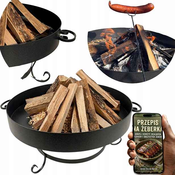 Ohniště Grill Trojnožka Na Ohniště Velké 60 cm Pro Trojnožku 2 mm Polská výroba
