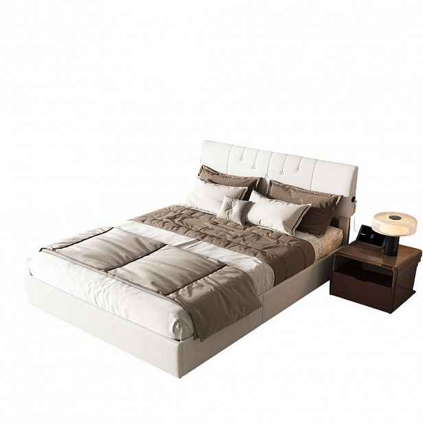 SHOPENTRA ČALOUNĚNÁ postel 140x190 Teddy samet USB