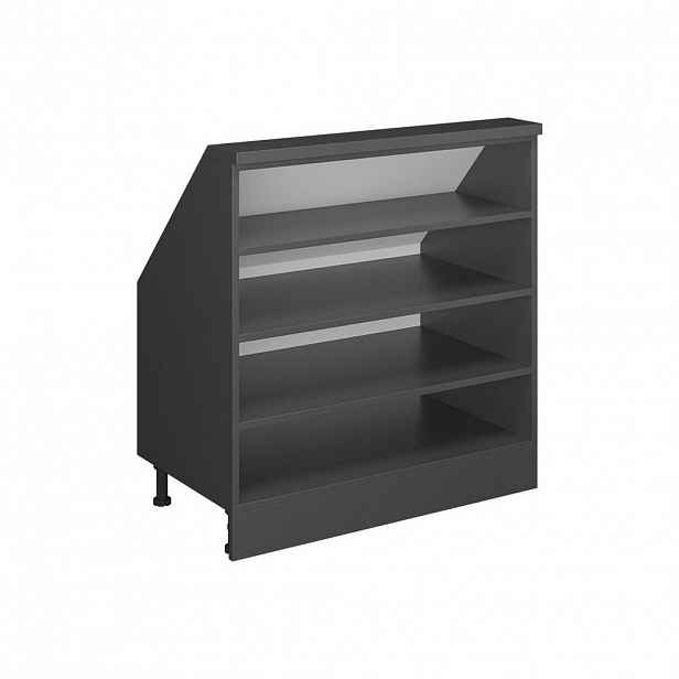 Vicco SKŘÍŇ POD ŠIKMOU STŘECHU Rion Antracit 80 x 81.6 cm se 4 přihrádkami