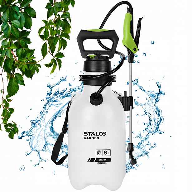 Tlakový Postřikovač 8 L Prodloužená Lanka 47-74 CM Tryska Stalco Garden