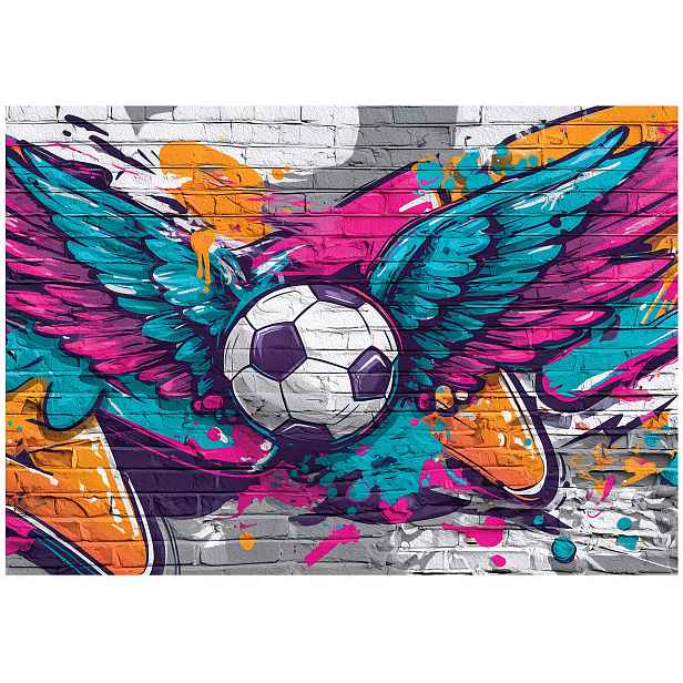 Fototapeta Pro Děti Chlapce Fotbal Graffiti Dětská Tapeta 150x105