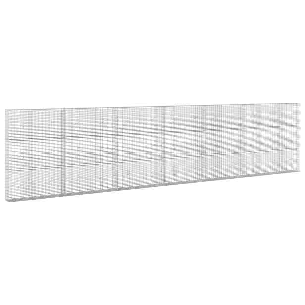 vidaXL Gabion s drátem 3,5 mm a sítem 5x2,5 cm 650x20x150 cm