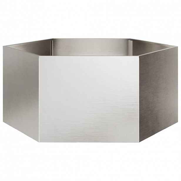 vidaXL Zahradní truhlík šestihranný 104 x 90 x 45 cm nerezová ocel