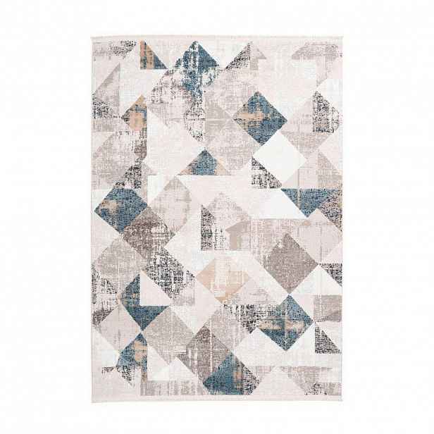 VINTAGE KOBEREC, 120/180 cm, šedá, modrá