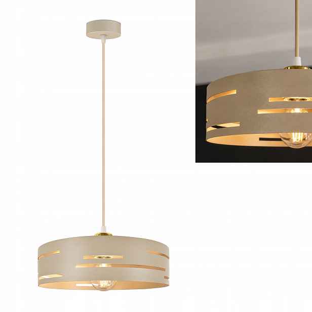 Závěsné stropní svítidlo Lustr nad stůl Béžová kašmírová Ecru Laser Loft