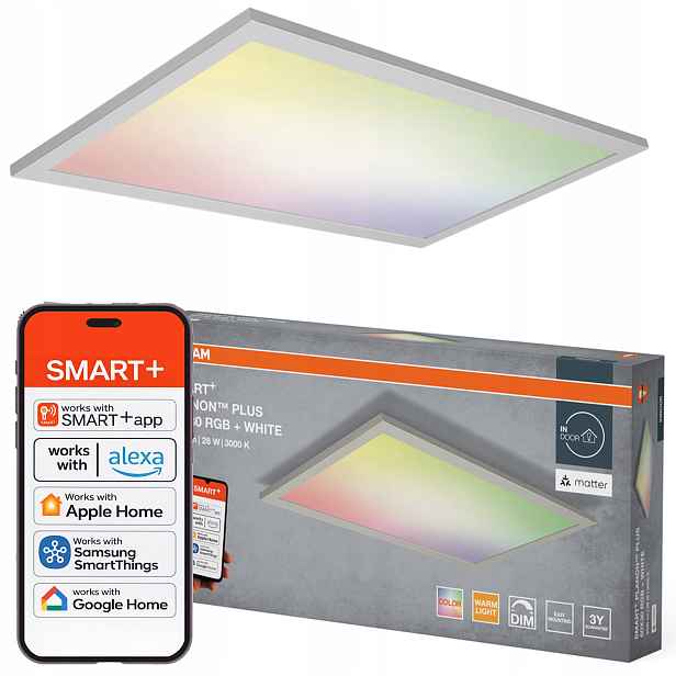 Led panel 28W 2000lm 3000K Bílý 60x30 cm Smart WiFi Matter Planon Osram