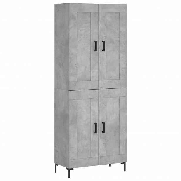 vidaXL Skříň highboard betonově šedá 69,5x34x180 cm kompozitní dřevo