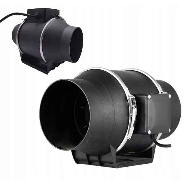 Kanálový ventilátor 220 m³/h domácí koupelnový odtahový, výkonný, tichý, 100 mm