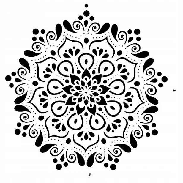 Omítací Šablona LuxBud Mandala 4d 62 x 62 cm Opakovaně použitelná
