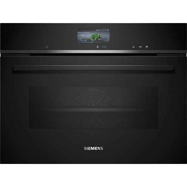 Vestavná kompaktní kombinovaná parní trouba Siemens 60 x 45 cm černá CS756G1B1
