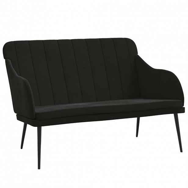 vidaXL Lavice černá 110 x 76 x 80 cm samet
