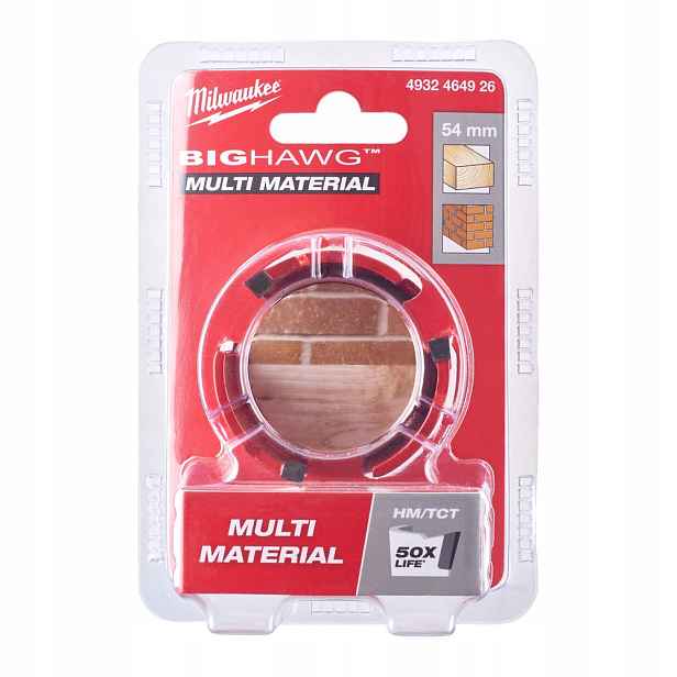 Milwaukee Korunkový Vrták Big Hawg 54mm Multi Material, milwaukee, ME4932464926