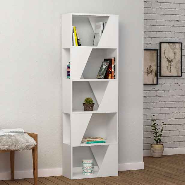 Moderní knihovna Houseland Frame bílá
