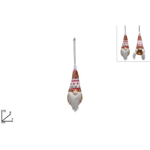 PROHOME - Skřítek vánoční visící 15cm různé druhy