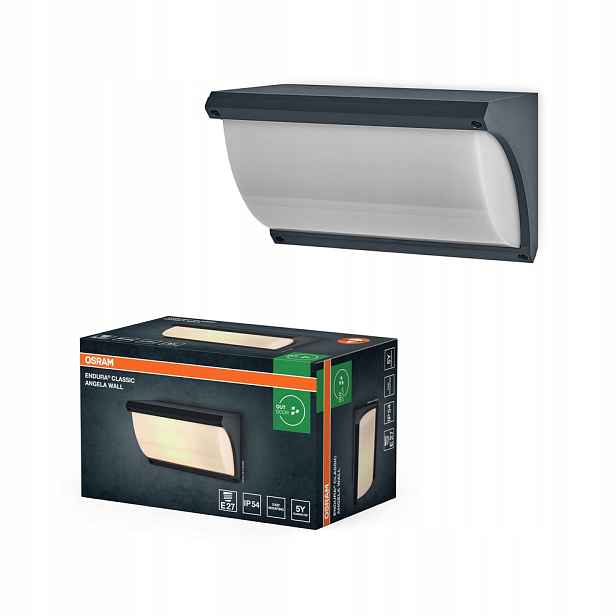 Zahradní nástěnné svítidlo Venkovní fasádní lampa E27 Šedá IP54 Endura Osram