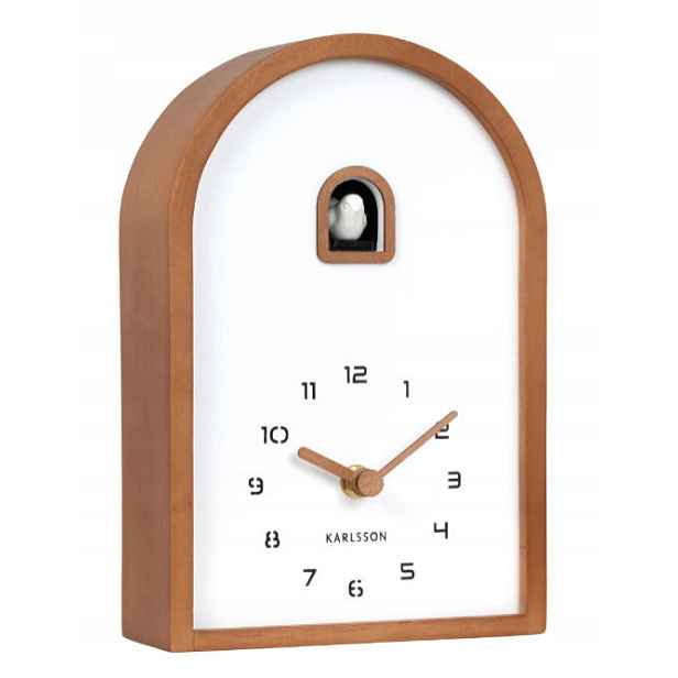 Hnědý Dřevěný Klasický Moderní Hodinový Stroj S Kukačkou Karlsson KA6126DW