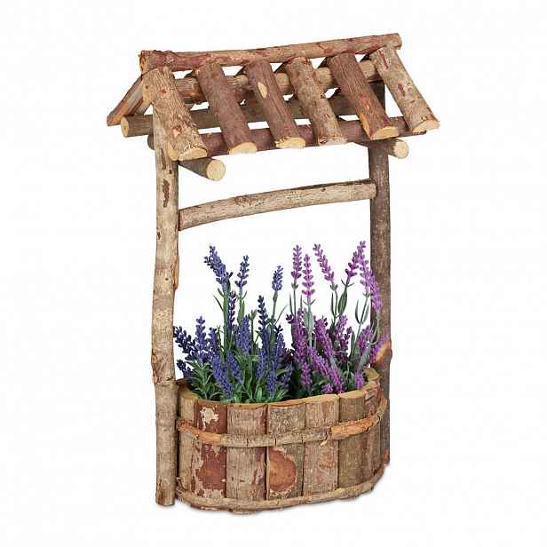 Relaxdays STUDNA Přírodní dřevo 43 cm